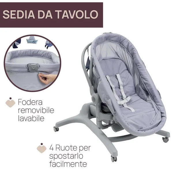 Culle E Lettini|Chicco Baby Hug Pro 5 In 1 Earl Grey