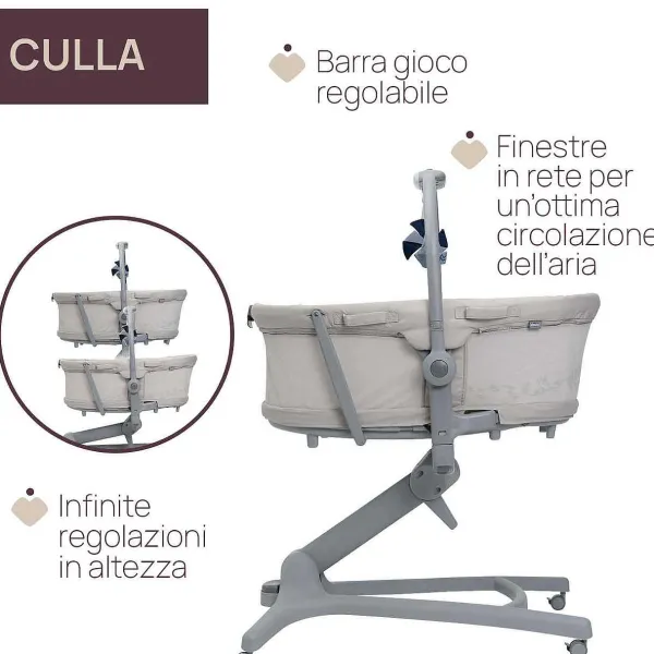 Culle E Lettini|Chicco Baby Hug Pro 5 In 1 Beige Latte