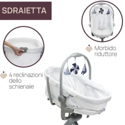 Culle E Lettini|Chicco Baby Hug Pro 5 In 1 White Cream