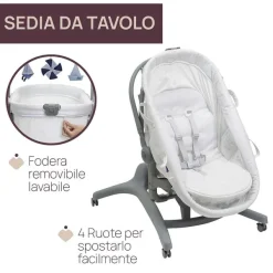 Culle E Lettini|Chicco Baby Hug Pro 5 In 1 White Cream