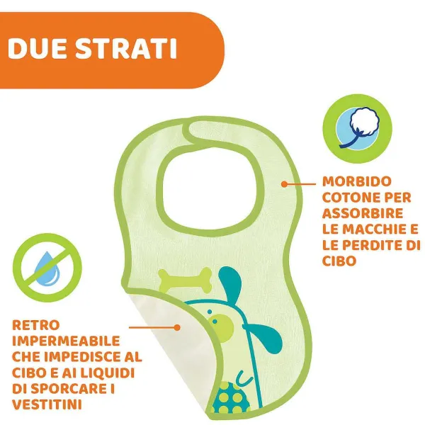 Bavaglini|Chicco Bavaglini Pappa 6M+ 3Pz Light Blue