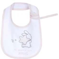 Bavagli|Chicco Bavaglino Con Laccetto Porta Succhietto Rosa Chiaro