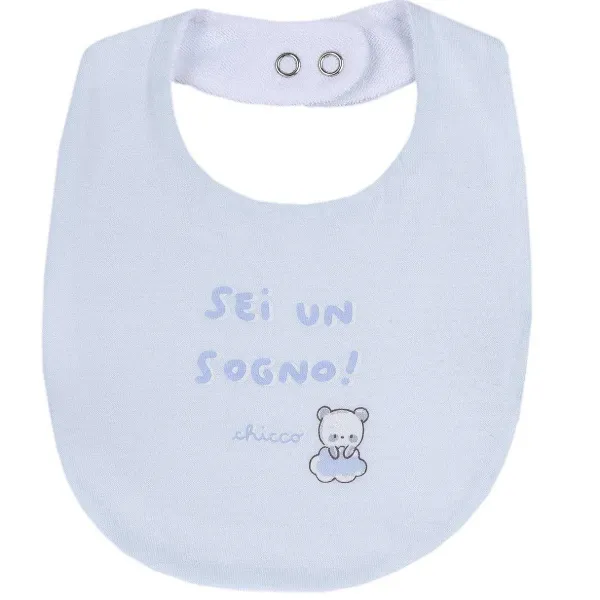 Bavagli|Chicco Bavaglino Stampato Azzurro Chiaro