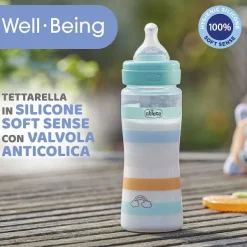 Biberon|Chicco Biberon Benessere 330Ml Flusso Rapido In Plastica Verde