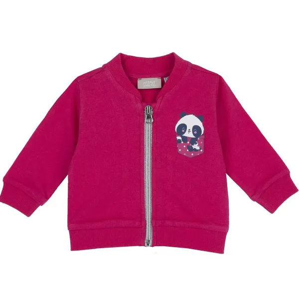Cardigan|Chicco Cardigan Di Felpa Con Panda Rosa Scuro