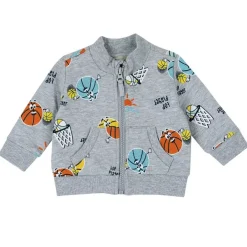 Cardigan|Chicco Cardigan Di Felpa Con Stampa All Over Grigio Stampato