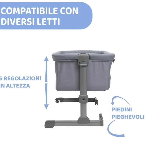 Culle E Lettini|Chicco Next2Me Essential Culla Co-Sleeping Stone Re_Lux