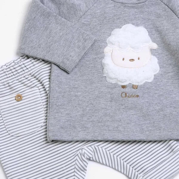 Completi|Chicco Completo Maglia Con Pantalone Grigio Medio