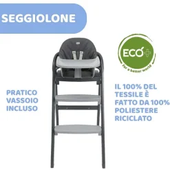Seggioloni|Chicco Crescendo Up Sedia Evolutiva Etna Black Re_Lux