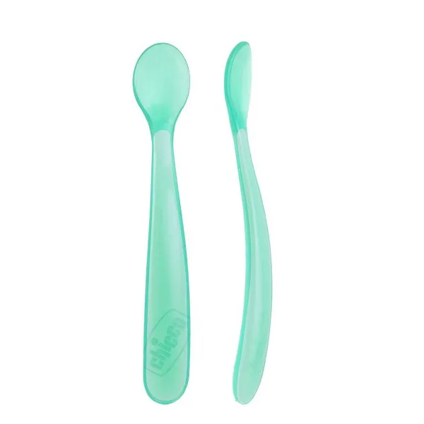 Piatti E Posate|Chicco Cucchiaio In Morbido Silicone 6M+ Azzurro