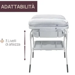 Bagnetti E Fasciatoi|Chicco Cuddle&Bubble Grey Melange