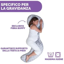 Cuscini Gravidanza Boppy®|Chicco Cuscino Gravidanza Total Body 3 Pezzi Grigio