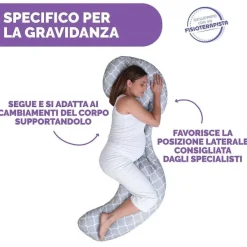 Cuscini Gravidanza Boppy®|Chicco Cuscino Gravidanza Total Body 3 Pezzi Grigio