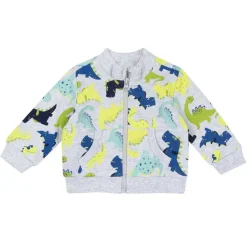 Cardigan|Chicco Felpa Fantasia Con Zip Grigio Chiaro