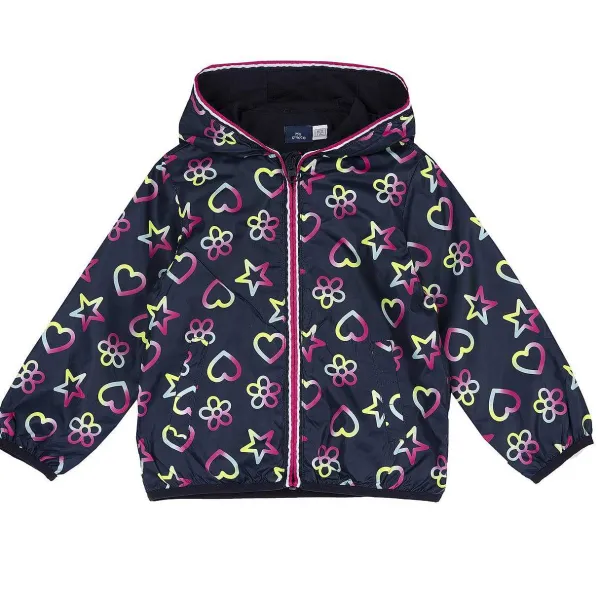 Giacche|Chicco Giubbino Antivento Blu Stampato