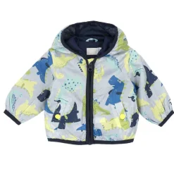 Giacche|Chicco Giubbino Antivento Con Cappuccio Grigio Chiaro