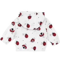 Giacche|Chicco Giubbino Antivento Con Cappuccio Bianco E Rosso