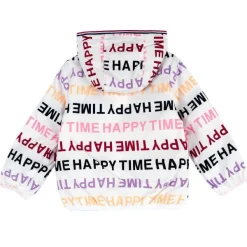 Giacche|Chicco Giubbino Impermeabile Di Poliestere Riciclato Bianco E Rosa