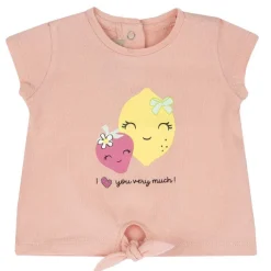T-Shirt|Chicco Maglietta Albicocca Con Nodo In Vita
