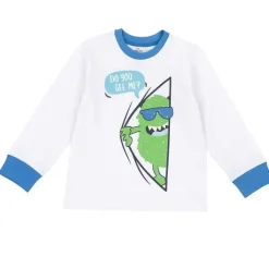 Pigiami|Chicco Maglietta Pigiama Con Mostro Bianco