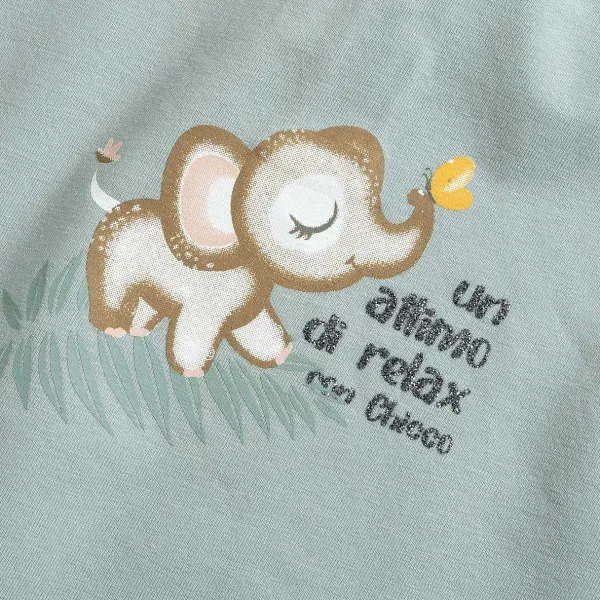 T-Shirt|Chicco Maglietta Verde Salvia Con Volants