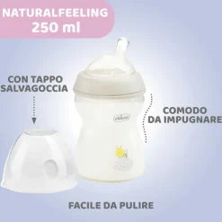 Biberon|Chicco Naturalfeeling Biberon 2M+ 250Ml Flusso Medio Grigio