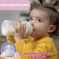 Biberon|Chicco Naturalfeeling Biberon 6M+ 330Ml Flusso Veloce Rosa