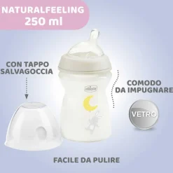 Biberon|Chicco Naturalfeeling Biberon Vetro 0M+ 250Ml Flusso Lento