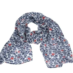 Cappelli, Guanti E Sciarpe|Chicco Pashmina Fantasia Floreale Blu Stampato