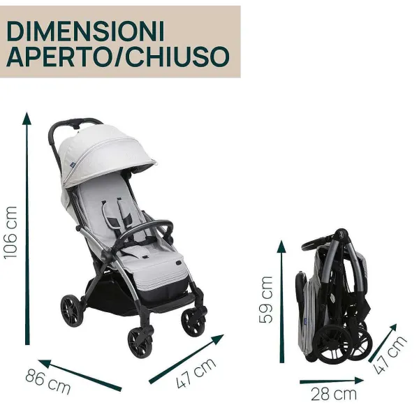 Passeggini|Chicco Passeggino Goody Xplus Pearl Grey