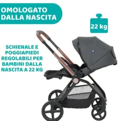 Passeggini|Chicco Passeggino Mysa Black Satin