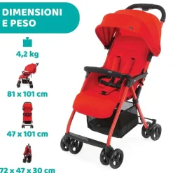 Passeggini|Chicco Passeggino Ohlal 3 Red Passion