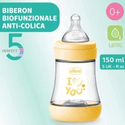 Biberon|Chicco Perfect 5 Biberon 150 Ml - Flusso Lento Giallo