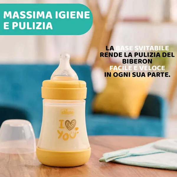 Biberon|Chicco Perfect 5 Biberon 150 Ml - Flusso Lento Giallo