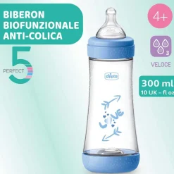 Biberon|Chicco Perfect 5 Biberon 300 Ml - Flusso Veloce Azzurro