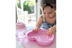 Piatti E Posate|Chicco Piatto Cuore In Silicone Con Ventosa Azzurro