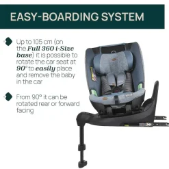 Seggiolini Auto Neonato|Chicco Seggiolino Auto Bi-Seat Air (61-150 Cm) Teal Melange