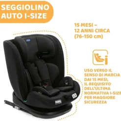 Seggiolini Auto Bimbi Piccoli (Dai 15 Mesi)|Chicco Seggiolino Auto Mokita (76-150 Cm) Black