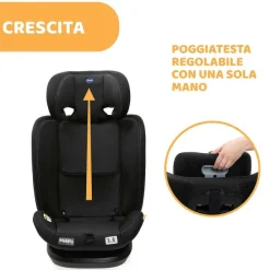 Seggiolini Auto Bimbi Piccoli (Dai 15 Mesi)|Chicco Seggiolino Auto Mokita (76-150 Cm) Black