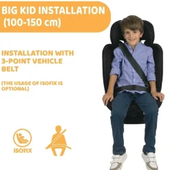 Seggiolini Auto Bimbi Piccoli (Dai 15 Mesi)|Chicco Seggiolino Auto Mokita (76-150 Cm) Black