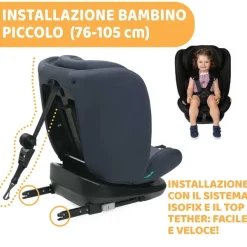 Seggiolini Auto Bimbi Piccoli (Dai 15 Mesi)|Chicco Seggiolino Auto Mokita (76-150 Cm) India Ink