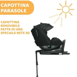 Seggiolini Auto Neonato|Chicco Seggiolino Auto Seat3Fit Zip&Wash Air (40-125 Cm)