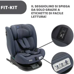 Seggiolini Auto Neonato|Chicco Seggiolino Auto Unico Evo (40-150 Cm) India Ink