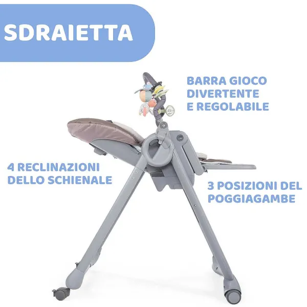 Seggioloni|Chicco Seggiolone Polly Magic Relax Cocoa