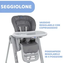 Seggioloni|Chicco Seggiolone Polly Magic Relax Graphite