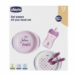 Piatti E Posate|Chicco Set Pappa 12M+ Rosa