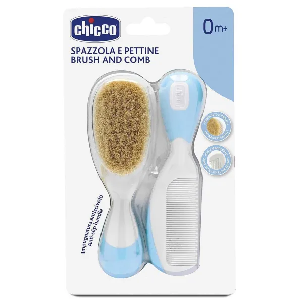 Cura E Accessori Bagnetto|Chicco Spazzola E Pettine Azzurro