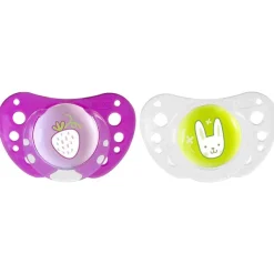 Succhietti Physioforma|Chicco Succhietto Physioforma® Air 16-36M (2 Pcs) Silicone Strawberry And Rabbit