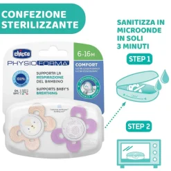 Succhietti Physioforma|Chicco Succhietto Physioforma® Comfort 6-16M (2 Pcs) Silicone Fox And Dandelion