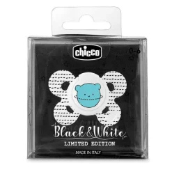 Succhietti Physioforma|Chicco Succhietto Physioforma Comfort 0-6M Black&White Limited Edition (Tettarella In Silicone) Balene/ Whales